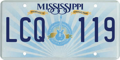 MS license plate LCQ119