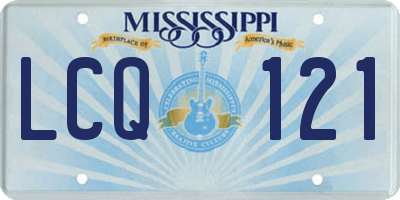 MS license plate LCQ121