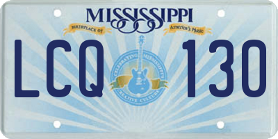 MS license plate LCQ130