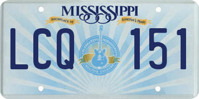 MS license plate LCQ151