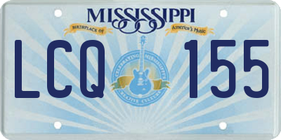 MS license plate LCQ155