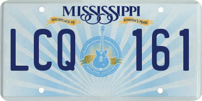 MS license plate LCQ161