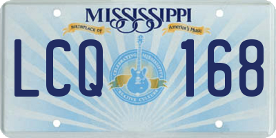 MS license plate LCQ168