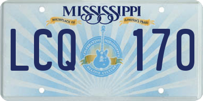 MS license plate LCQ170