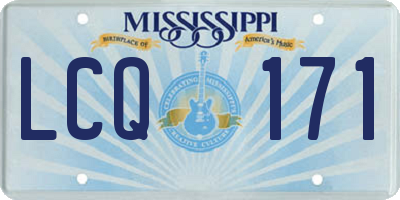 MS license plate LCQ171