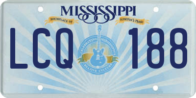 MS license plate LCQ188