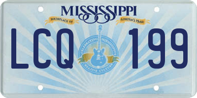 MS license plate LCQ199