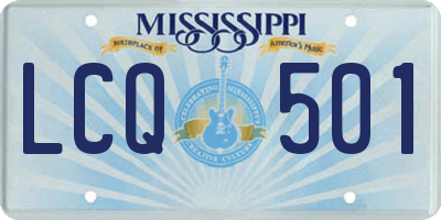 MS license plate LCQ501