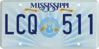 MS license plate LCQ511