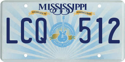 MS license plate LCQ512