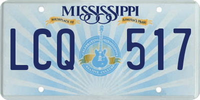 MS license plate LCQ517