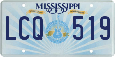 MS license plate LCQ519