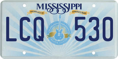 MS license plate LCQ530