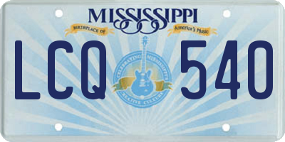MS license plate LCQ540
