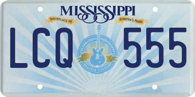 MS license plate LCQ555