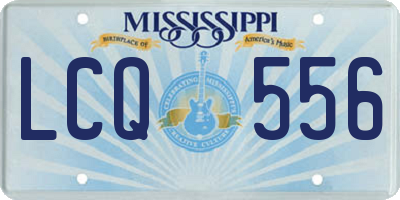 MS license plate LCQ556
