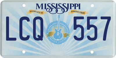 MS license plate LCQ557