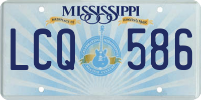 MS license plate LCQ586