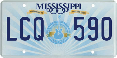 MS license plate LCQ590