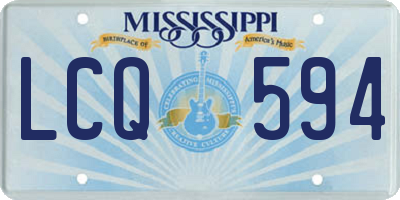 MS license plate LCQ594