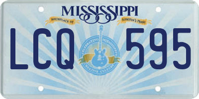 MS license plate LCQ595