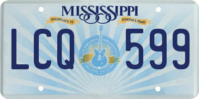 MS license plate LCQ599