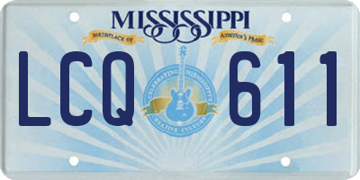 MS license plate LCQ611
