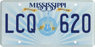 MS license plate LCQ620