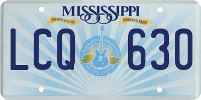 MS license plate LCQ630