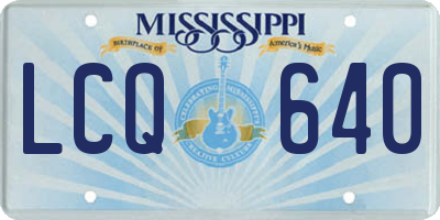 MS license plate LCQ640
