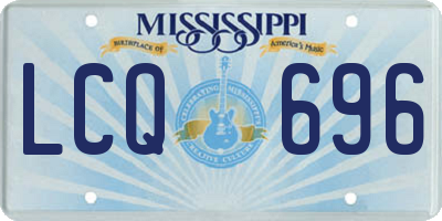 MS license plate LCQ696