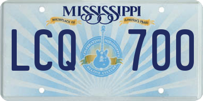 MS license plate LCQ700