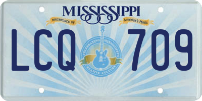 MS license plate LCQ709