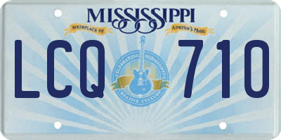 MS license plate LCQ710