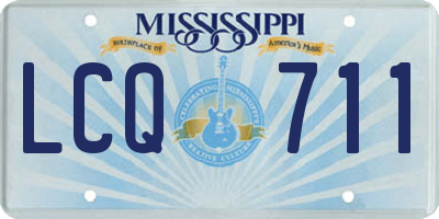 MS license plate LCQ711