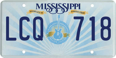 MS license plate LCQ718