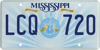 MS license plate LCQ720
