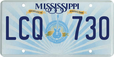 MS license plate LCQ730