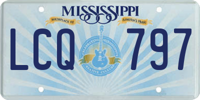 MS license plate LCQ797