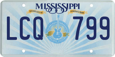 MS license plate LCQ799