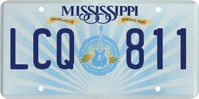 MS license plate LCQ811