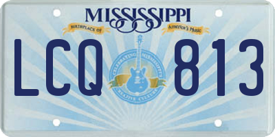MS license plate LCQ813