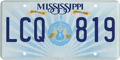MS license plate LCQ819