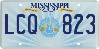 MS license plate LCQ823