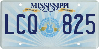 MS license plate LCQ825