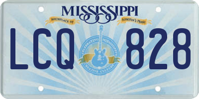 MS license plate LCQ828