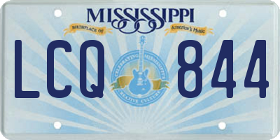 MS license plate LCQ844