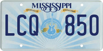 MS license plate LCQ850