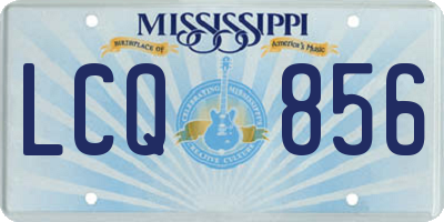 MS license plate LCQ856