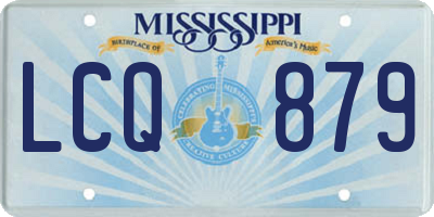MS license plate LCQ879